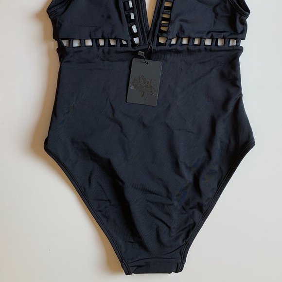 OYE SWIMWEAR One-Piece Swimsuit Lattice Detail - XS - Picture 7 of 8